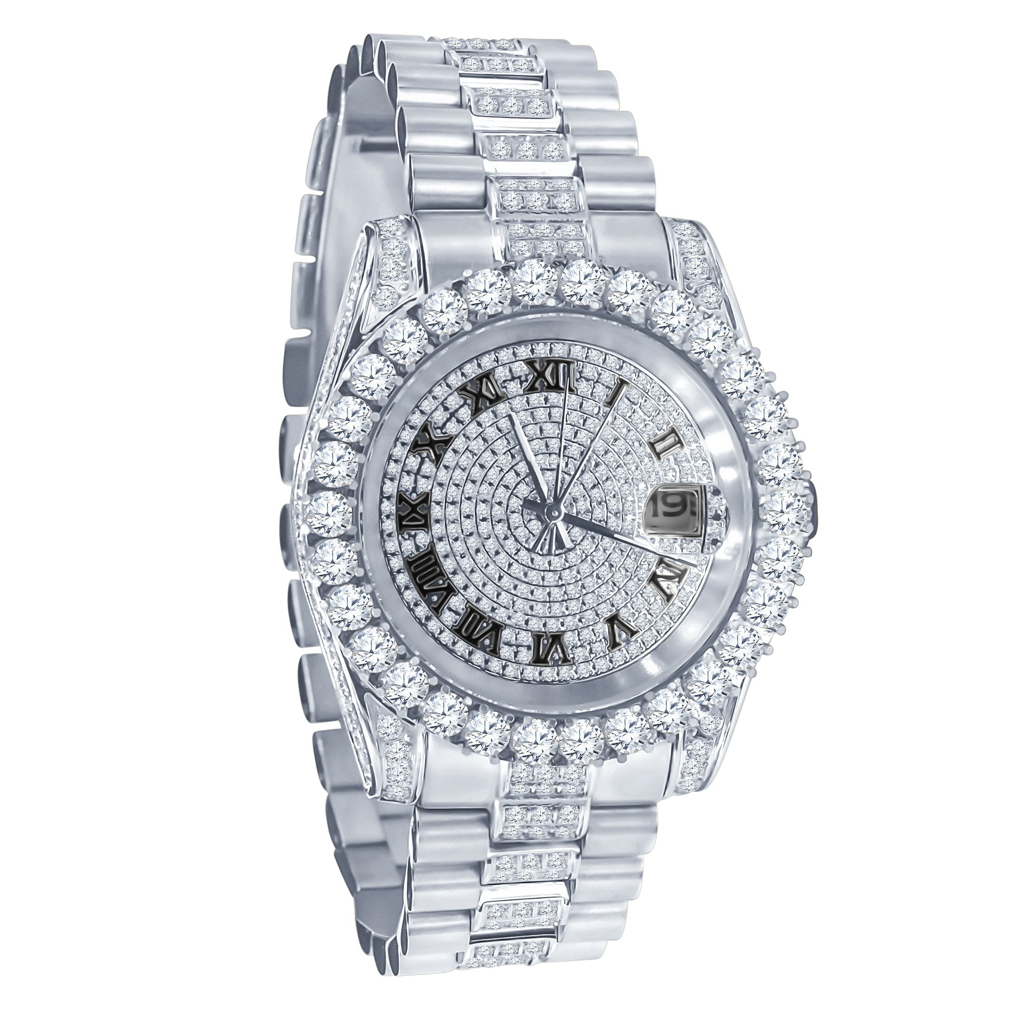 Forte Stainless Steel Watch – Cubic Zirconia, Japan Movement