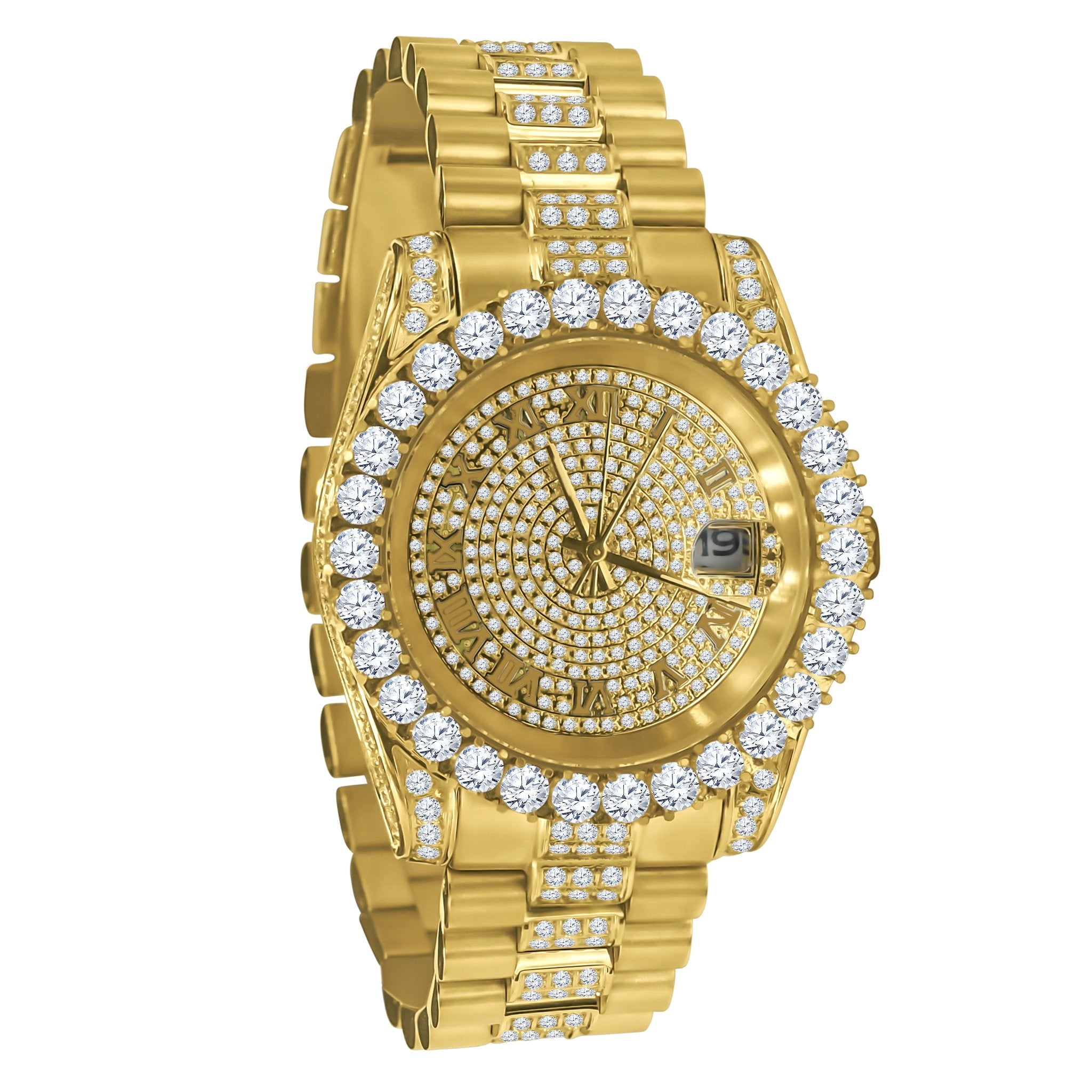 Forte Stainless Steel Watch – Cubic Zirconia, Japan Movement