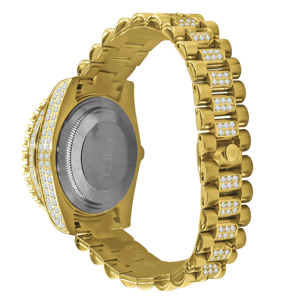 Forte Stainless Steel Watch – Cubic Zirconia, Japan Movement