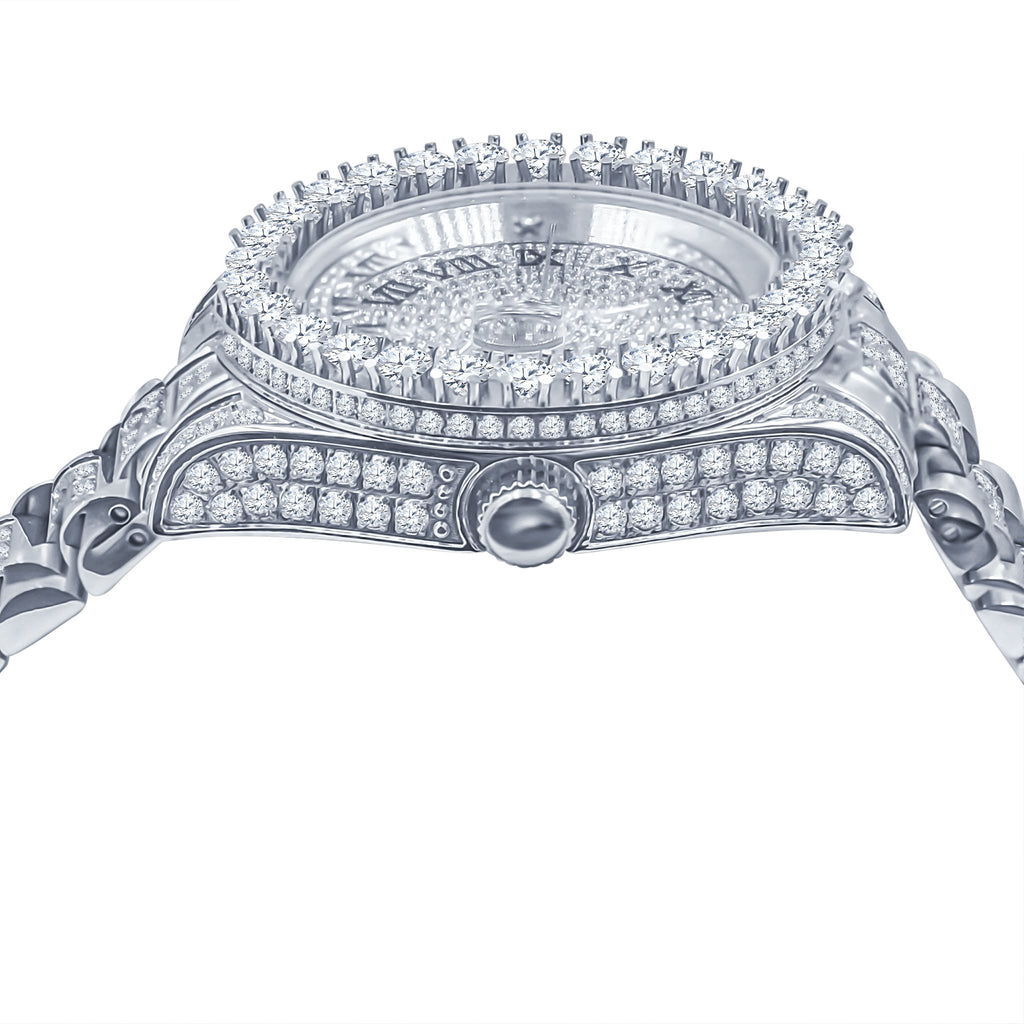Forte Stainless Steel Watch – Cubic Zirconia, Japan Movement