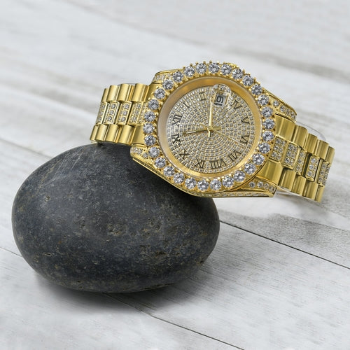 Forte Stainless Steel Watch – Cubic Zirconia, Japan Movement