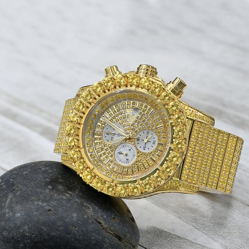 Forte Stainless Steel Watch – Cubic Zirconia, Japan Movement